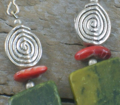 native american earrings serpentine old pawn (4).jpg